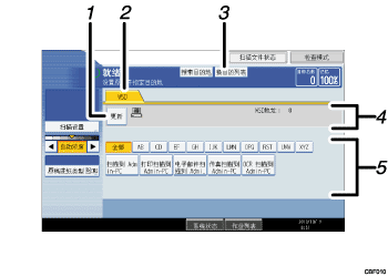 已编号的操作面板屏幕插图