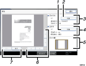 已编号的操作面板屏幕插图